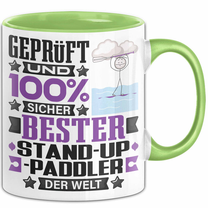 Stand-Up-Paddler Geschenk Lustiger Spruch für Stand-Up-Paddler Geschenkidee Bester Stand-Up-Paddler Der Welt Grün Trendation
