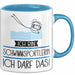 Geschenk für Schwimmsportlerin Tasse Lustige Geschenkidee Geburtstag Ich Bin Schwimmsportlerin Ich Darf Das Blau Trendation