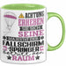 Fallschirmspringer Geschenk Tasse Lustiger Spruch Erheben Sie Sich Der Fallschirmspringer Betritt den Raum Grün Trendation