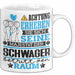 Schwager Geschenk Tasse Lustiger Spruch Erheben Sie Sich Der Schwager Betritt den Raum Weiß Trendation