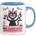 Sarkastische Katze Tasse Geschenk Lustige Geschenkidee Spruch Weil Ich Nicht Wusste, Was Ich Dir Schenken Soll Blau Trendation