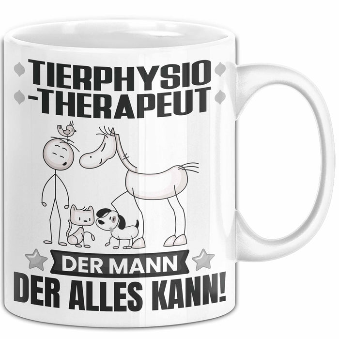 Tierphysiotherapeut Tasse Geschenk für Tierphysiotherapeut Der Mann Der Alles Kann Geschenkidee zum Geburtstag Weiß Trendation