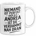 Andrea Tasse Geschenk Niemand Ist Perfekt Andrea Verdammt Nah Dran Geschenkidee Weiß Trendation