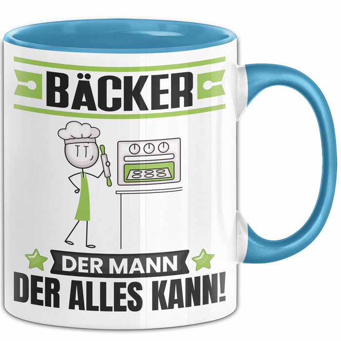 Bäcker Tasse Geschenk für Bäcker Der Mann Der Alles Kann Geschenkidee zum Geburtstag Blau Trendation