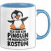 Sarkastischer Pinguin Tasse Geschenk Lustige Geschenkidee Spruch Ich Bin Ein Pinguin Blau Trendation