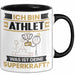 Athlet Tasse Geschenk für Athlet Geburtstag Lustiger Spruch Kaffee-Becher Was Ist Deine Superkraft Schwarz Trendation