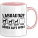 Labradore Hören Aufs Wort Tasse Geschenk Labrador Besitzer Mama Becher Rosa Trendation
