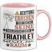 Triathlet Geschenk Tasse Lustiger Spruch Erheben Sie Sich Der Triathlet Betritt den Raum Rosa Trendation
