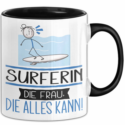 Surferin Geschenk Tasse Becher Die Frau Die Allen Kann Geschenkidee für eine Surferin Lustig Trendation