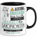 Saxophonistin Tasse Geschenk Lustiger Spruch Bitte Erheben Sie Sich Seine Majestät Die Saxophonistin Betritt Den Raum Schwarz Trendation
