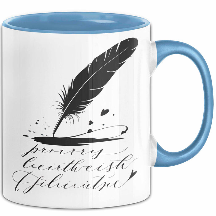 Dichter Tasse Geschenkidee für Reim und Versliebhaber Blau Trendation