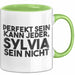 Sylvia Tasse Perfekt Sein Kann Jeder, Sylvia Sein Nicht Geschenk Grün Trendation