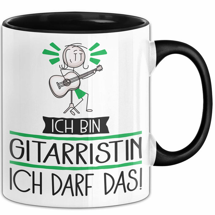 Geschenk für Gitarristin Tasse Lustige Geschenkidee Geburtstag Ich Bin Gitarristin Ich Darf Das Trendation