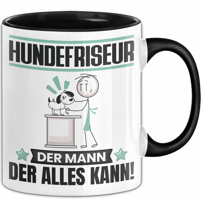 Hundefriseur Tasse Geschenk für Hundefriseur Der Mann Der Alles Kann Geschenkidee zum Geburtstag Schwarz Trendation