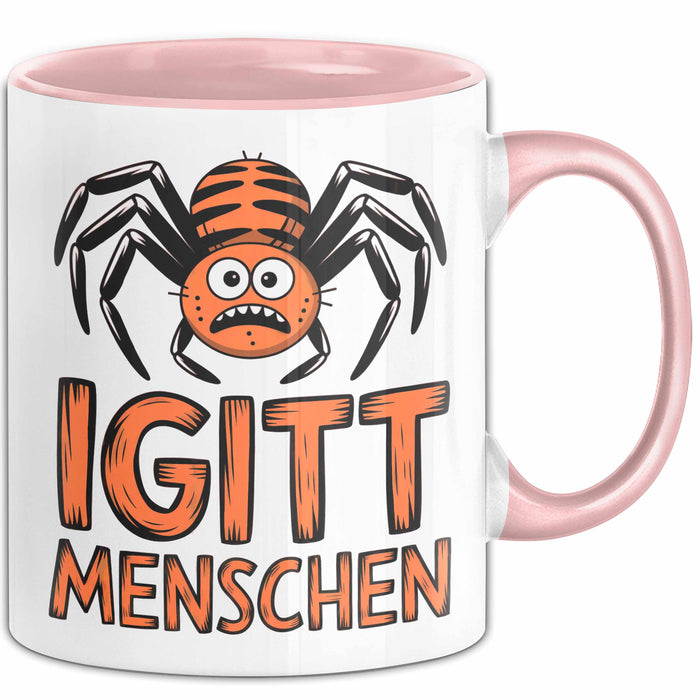 Spinne Vogelspinne Tier Tasse Geschenk Lustige Geschenkidee Spruch Igitt Menschen Rosa Trendation