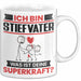 Stiefvater Tasse Geschenk für Stiefvater Geburtstag Lustiger Spruch Kaffee-Becher Was Ist Deine Superkraft Weiß Trendation