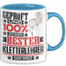 Kletterlehrer Geschenk Lustiger Spruch für Kletterlehrer Geschenkidee Bester Kletterlehrer Der Welt Blau Trendation