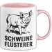 Schweinebauer Schweine Tier Tasse Geschenk Lustige Geschenkidee Spruch Schweineflüsterer Rosa Trendation