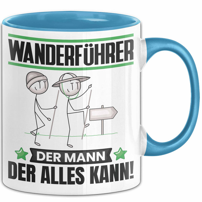 Wanderführer Tasse Geschenk für Wanderführer Der Mann Der Alles Kann Geschenkidee zum Geburtstag Blau Trendation