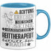 Reittherapeut Geschenk Tasse Lustiger Spruch Erheben Sie Sich Der Reittherapeut Betritt den Raum Blau Trendation