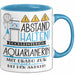 Aquarianerin Tasse Geschenk Lustig Abstand Halten Hochleistungs-Aquarianerin Mit Drang Zur Perfektion Bei Der Arbeit Blau Trendation