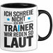 Fußballtrainer Fußballteam Tasse Geschenk Lustige Geschenkidee Spruch Ich Schreie Nicht Ich Bin Trainer Wir Reden So Laut Trendation