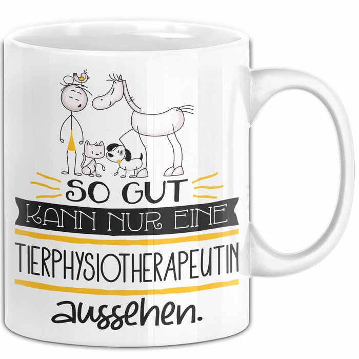 Tierphysiotherapeutin Geschenk Tasse So Gut Kann Nur Eine Tierphysiotherapeutin Aussehen Geschenkidee Geburtstag Weihnachten Lustig Weiß Trendation