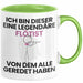 Flötist Geschenk Tasse Lustige Geschenkidee Geburtstag für Flötist Ich Bin Dieser Legendäre Flötist Von Dem Alle Geredet Haben Kaffee-Becher Grün Trendation