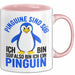 Sarkastischer Pinguin Tasse Geschenk Lustige Geschenkidee Spruch Pinguine Sind Süß. Ich Bin Süß, Also Bin Ich Ein Pinguin Rosa Trendation