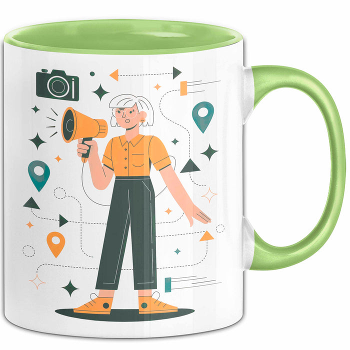 Reiseführer Tasse Geschenk Lustige Geschenkidee Spruch Für Reise Leiter Grün Trendation