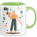 Reiseführer Tasse Geschenk Lustige Geschenkidee Spruch Für Reise Leiter Grün Trendation