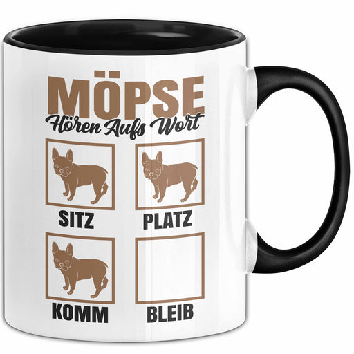 Möpse Hören Aufs Wort Tasse Geschenk Möpse Besitzer Mama Becher Trendation