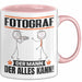 Fotograf Tasse Geschenk für Fotograf Der Mann Der Alles Kann Geschenkidee zum Geburtstag Rosa Trendation