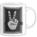 Friedenszeichen Tasse Geschenk Lustige Geschenkidee Spruch Weiß Trendation