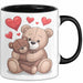 Teddybär Tierliebhaber Tasse Geschenk Lustige Geschenkidee Spruch Romantisches Herz Trendation