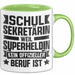 Schulsektretärin Weil Superheldin Kein Offizieller Beruf Ist Tasse Geschenkidee Grün Trendation