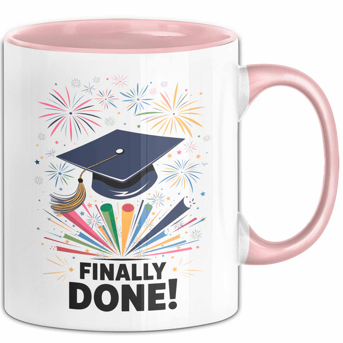Abschluss Tasse Geschenk Lustige Geschenkidee Spruch Für Neue Absolventen Rosa Trendation