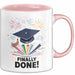 Abschluss Tasse Geschenk Lustige Geschenkidee Spruch Für Neue Absolventen Rosa Trendation