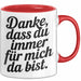 Freundschaft Tasse Geschenk Danke Dass Du Immer Da Bist Geschenkidee Rot Trendation