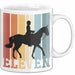 Tasse Geschenk Eleven Retro Pferd Spruch Lustiger Becher Weiß Trendation