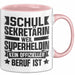 Schulsektretärin Weil Superheldin Kein Offizieller Beruf Ist Tasse Geschenkidee Rosa Trendation
