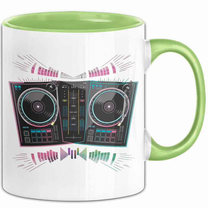 DJ Tasse Geschenkidee für Musikmixer Fans Grün Trendation