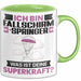 Fallschirmspringer Tasse Geschenk für Fallschirmspringer Geburtstag Lustiger Spruch Kaffee-Becher Was Ist Deine Superkraft Grün Trendation