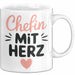 Büroarbeit Kollege Chef Tasse Geschenk Lustige Geschenkidee Spruch Chefin Mit Herz Weiß Trendation