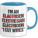 Elektriker Tasse Geschenk Im An Electrician I Cut Wires Geschenkidee Beruf Blau Trendation