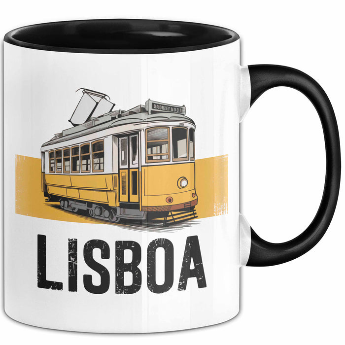 Lissabon Portugal Tasse Geschenk Lustige Geschenkidee Spruch Seilbahn Reise Straßenbahn Trendation