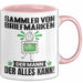SammlervonBriefmarken Tasse Geschenk für SammlervonBriefmarken Der Mann Der Alles Kann Geschenkidee zum Geburtstag Rosa Trendation
