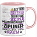 Zipliner Geschenk Tasse Lustiger Spruch Erheben Sie Sich Der Zipliner Betritt den Raum Rosa Trendation