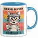 Deutschlehrer Unterricht Tasse Geschenk Lustige Geschenkidee Spruch Ich Kam Sah Und Korrigierte Blau Trendation