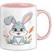 Kaninchenliebhaber Tasse Geschenkidee für Hasen Fans Rosa Trendation